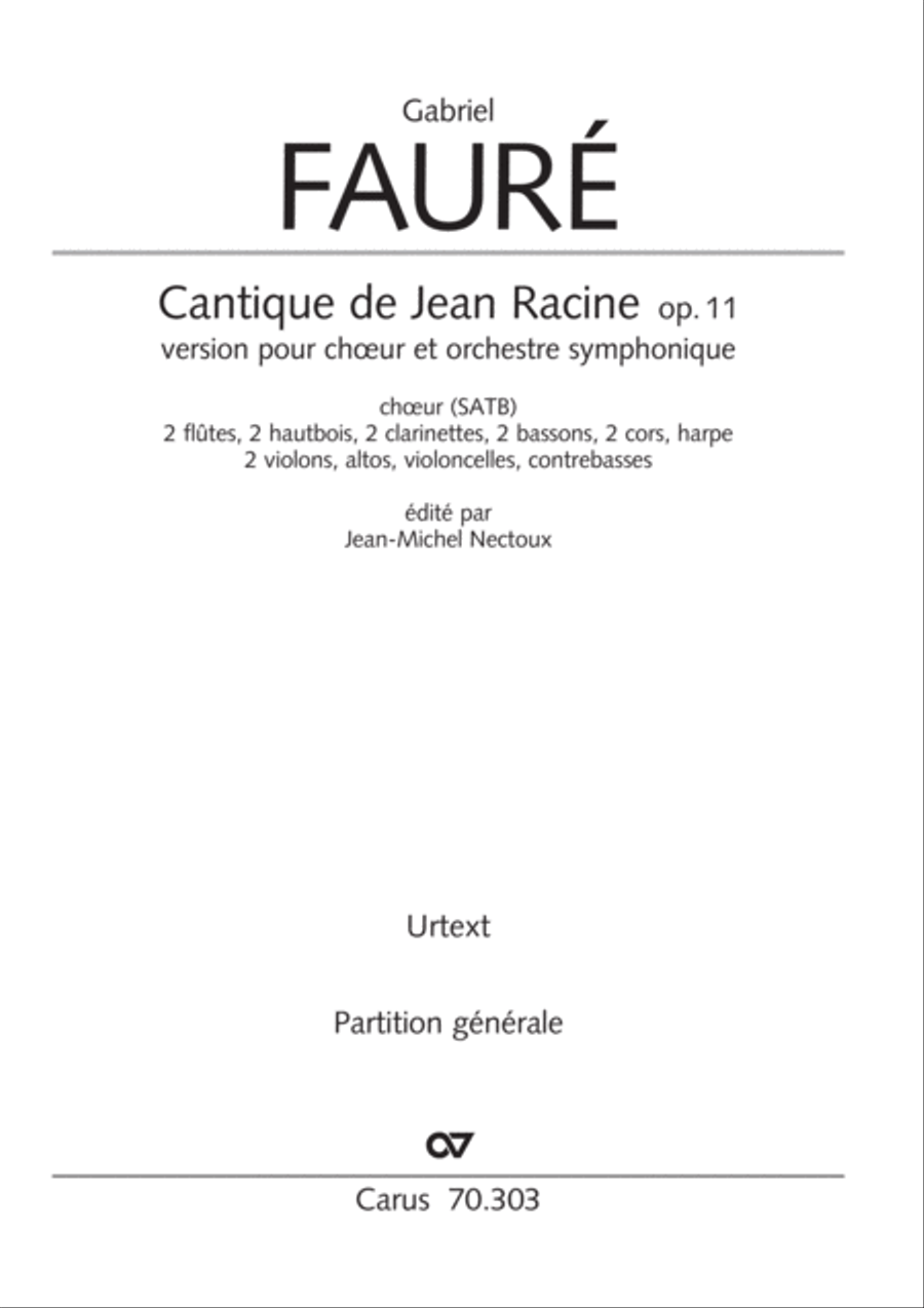 Cantique de Jean Racine (Lobgesang des Jean Racine) 4-Part scores gallery preview page 2