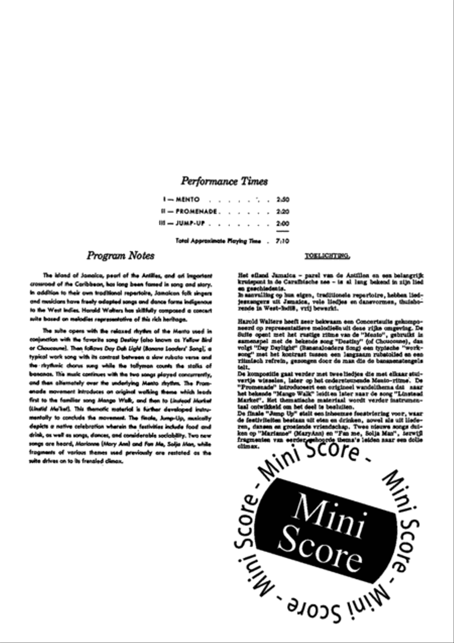 Jamaican Folk Suite Fanfare Band scores gallery preview page 5