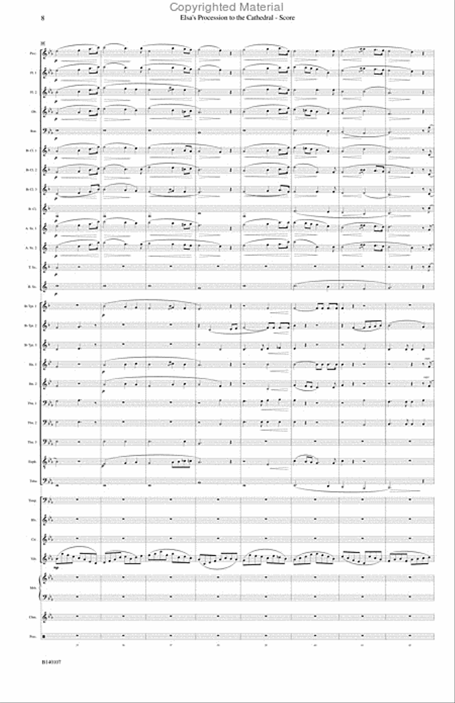 Elsa's Procession to the Cathedral Concert Band scores gallery preview page 9