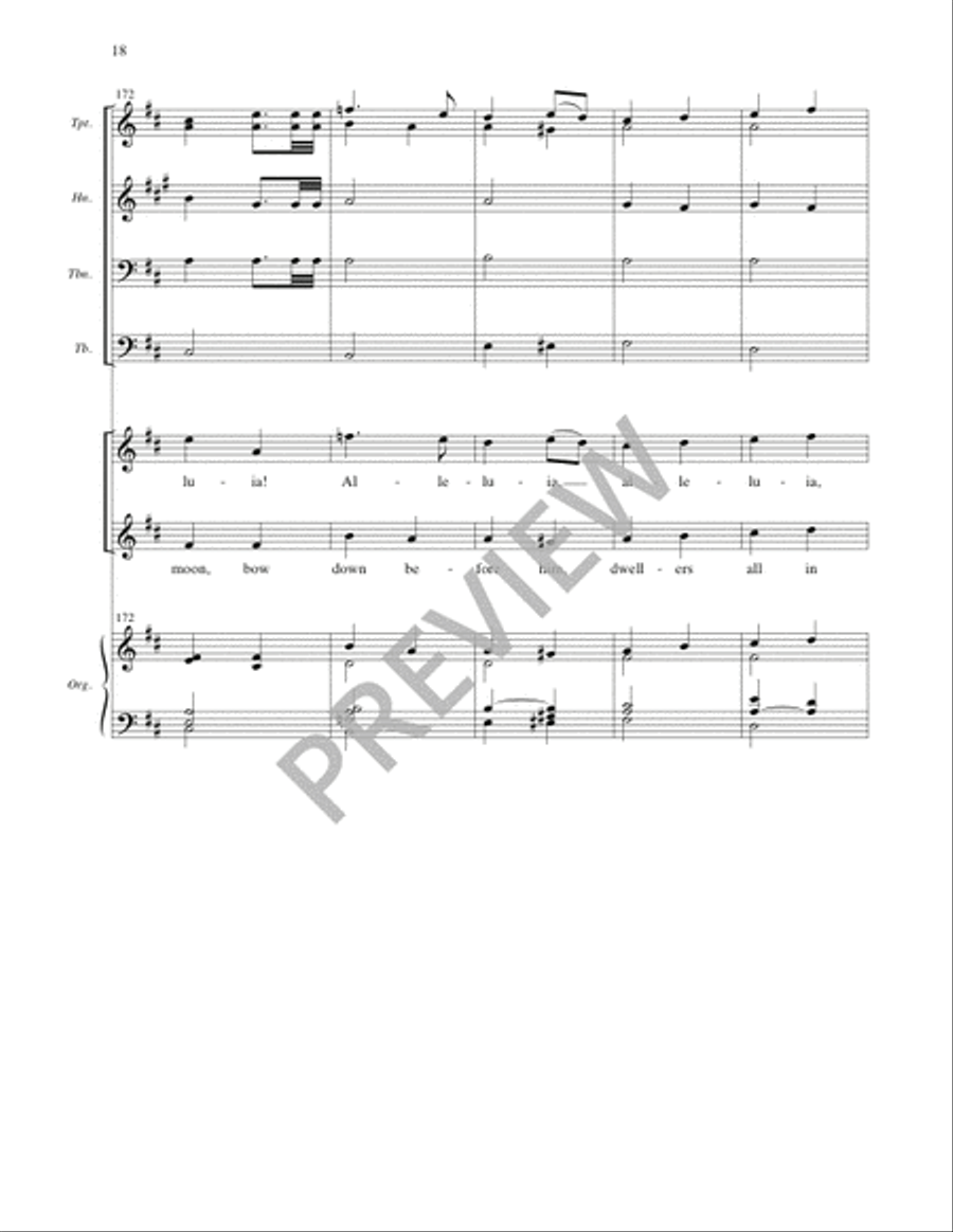 Praise, My Soul, the King of Heaven - Full Score and Parts 4-Part scores gallery preview page 19