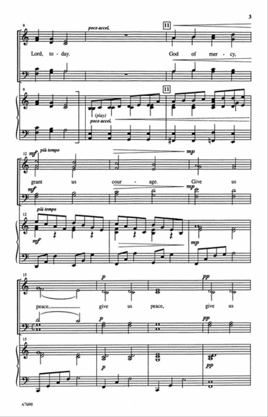A Prayer for Our Time 4-Part scores gallery preview page 3