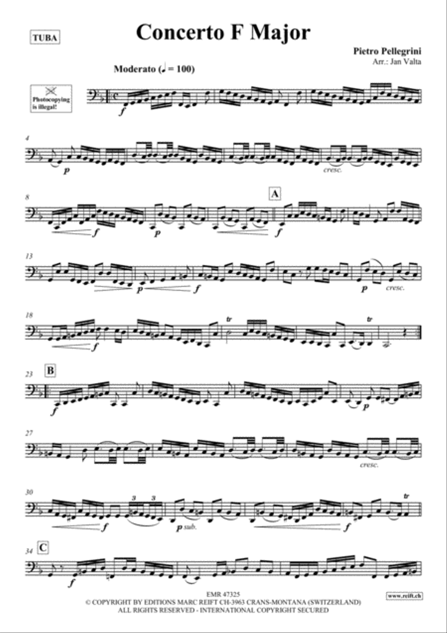 Concerto F Major Tuba scores gallery preview page 2