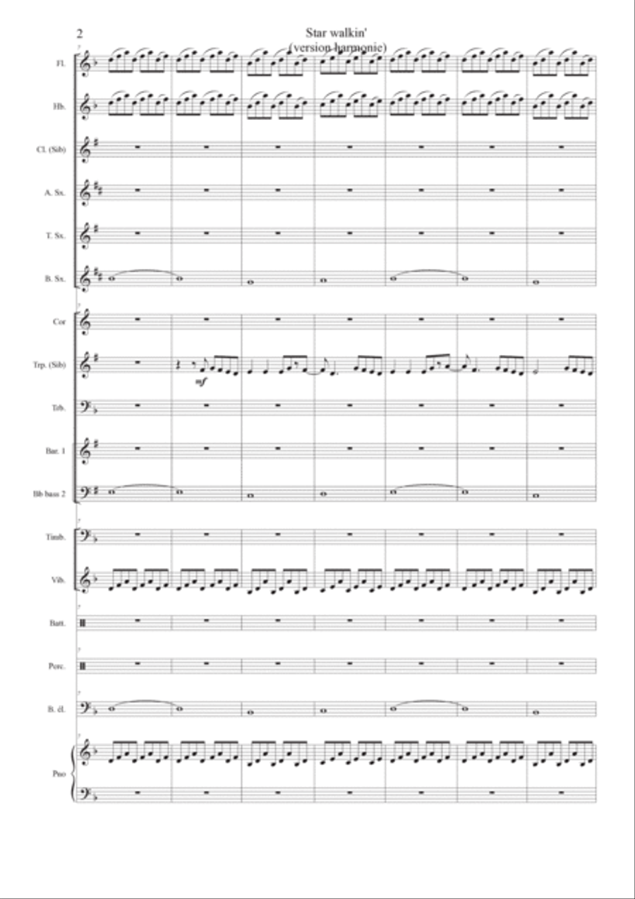 Star Walkin' (league Of Legends Worlds Anthem) Concert Band scores gallery preview page 2