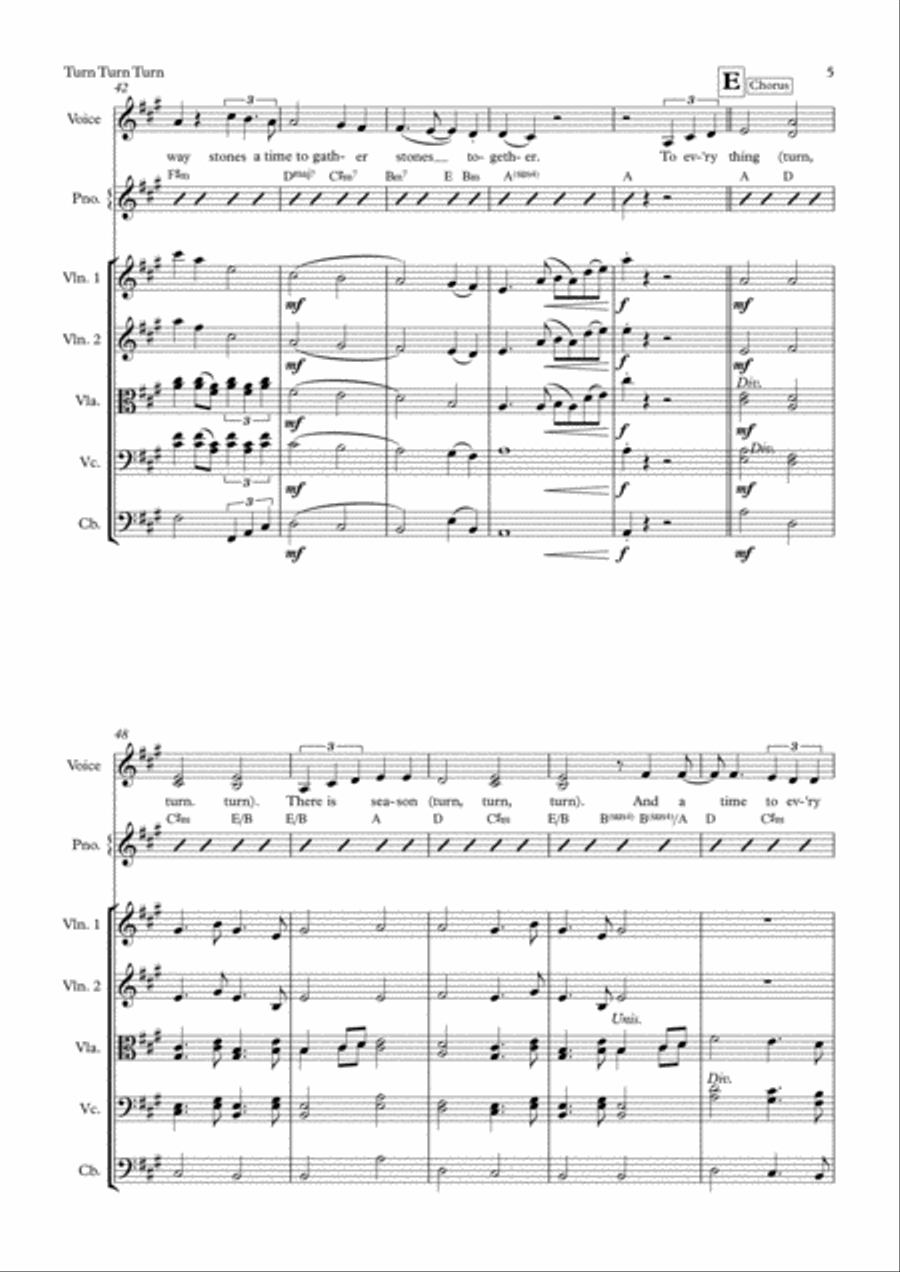Turn! Turn! Turn! (to Everything There Is A Season) String Orchestra scores gallery preview page 5