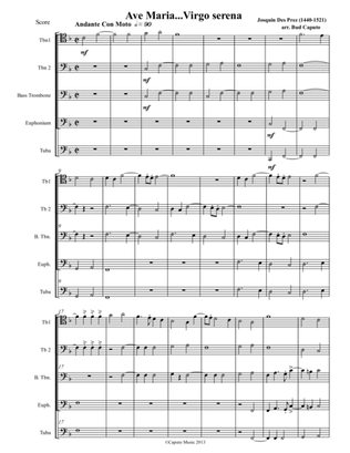Low Brass-Ave Maria Josquin-Score