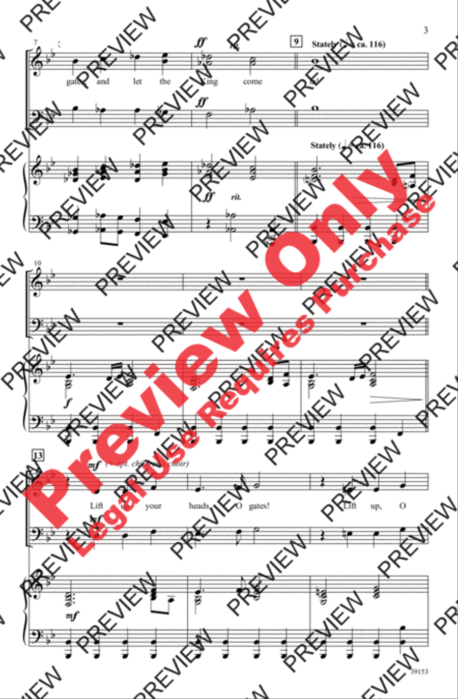 Two Anthems for Palm Sunday 3-Part scores gallery preview page 3