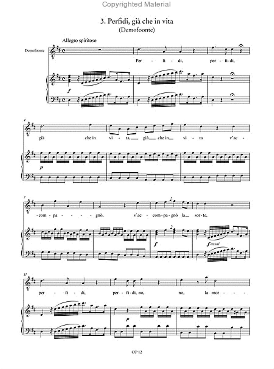 Demofoonte. Arias for Tenor Voice Solo scores gallery preview page 6