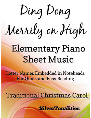 Book cover for Ding Dong Merrily on High Elementary Piano Sheet Music