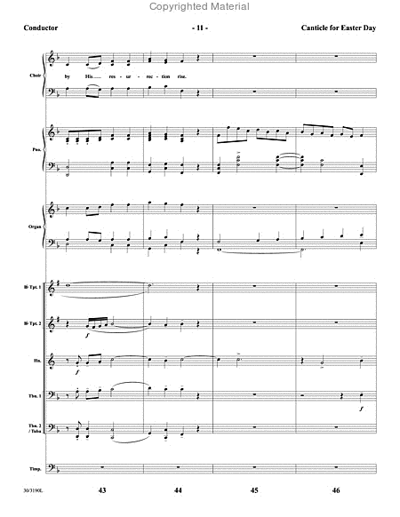 Canticle for Easter Day - Brass and Timpani Score and Parts image number null