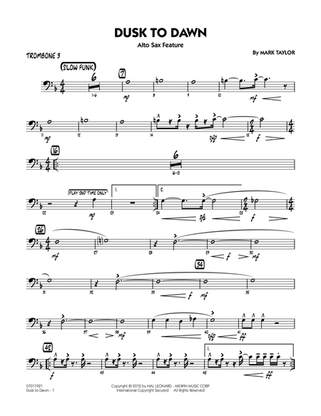 Dusk To Dawn (Solo Alto Sax Feature) - Trombone 3