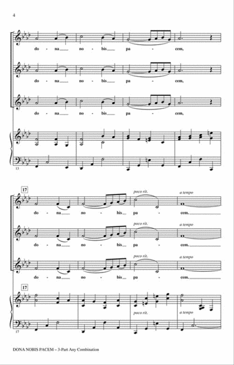 Dona Nobis Pacem 3-Part scores gallery preview page 3