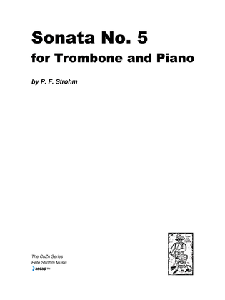 Book cover for Sonata No. 5 for Trombone and Piano