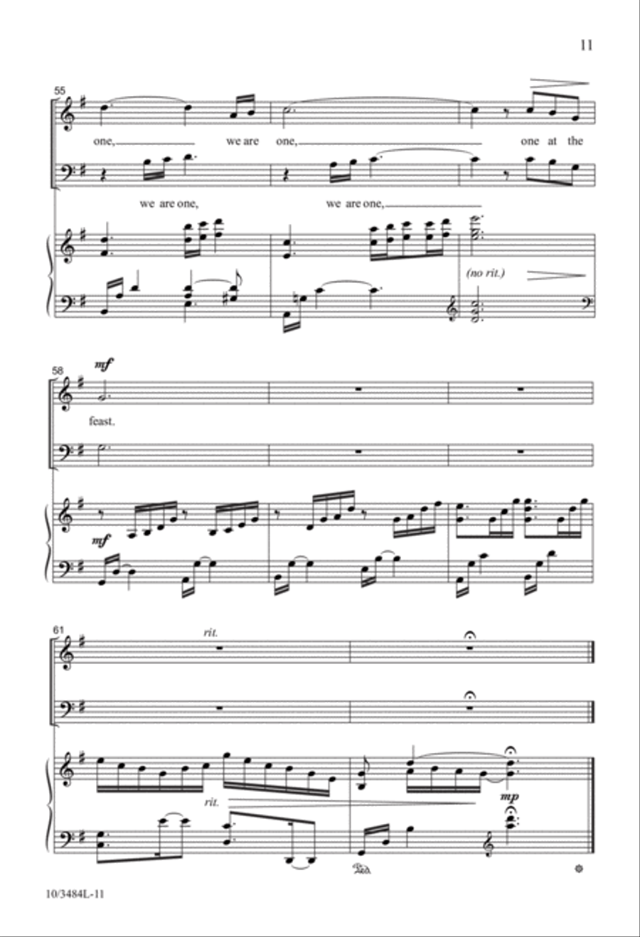 One at the Feast One at the Feast 2-Part scores gallery preview page 11