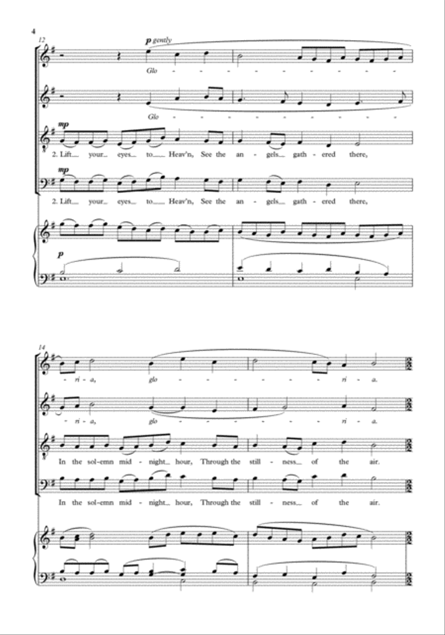 Shepherds, guarding your flocks 4-Part scores gallery preview page 4