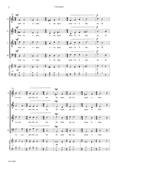 O Redemptor - SATB choir, a cappella image number null