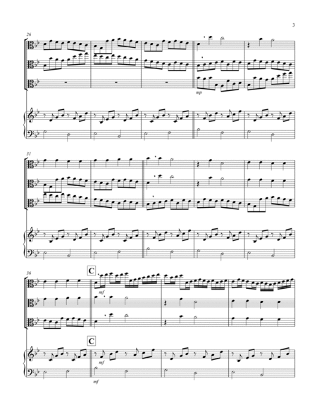Canon (Pachelbel) (Bb) (Viola Trio, Keyboard)