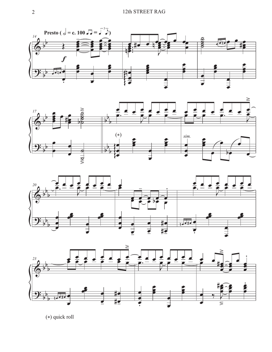 12th Street Rag Piano Solo scores gallery preview page 2