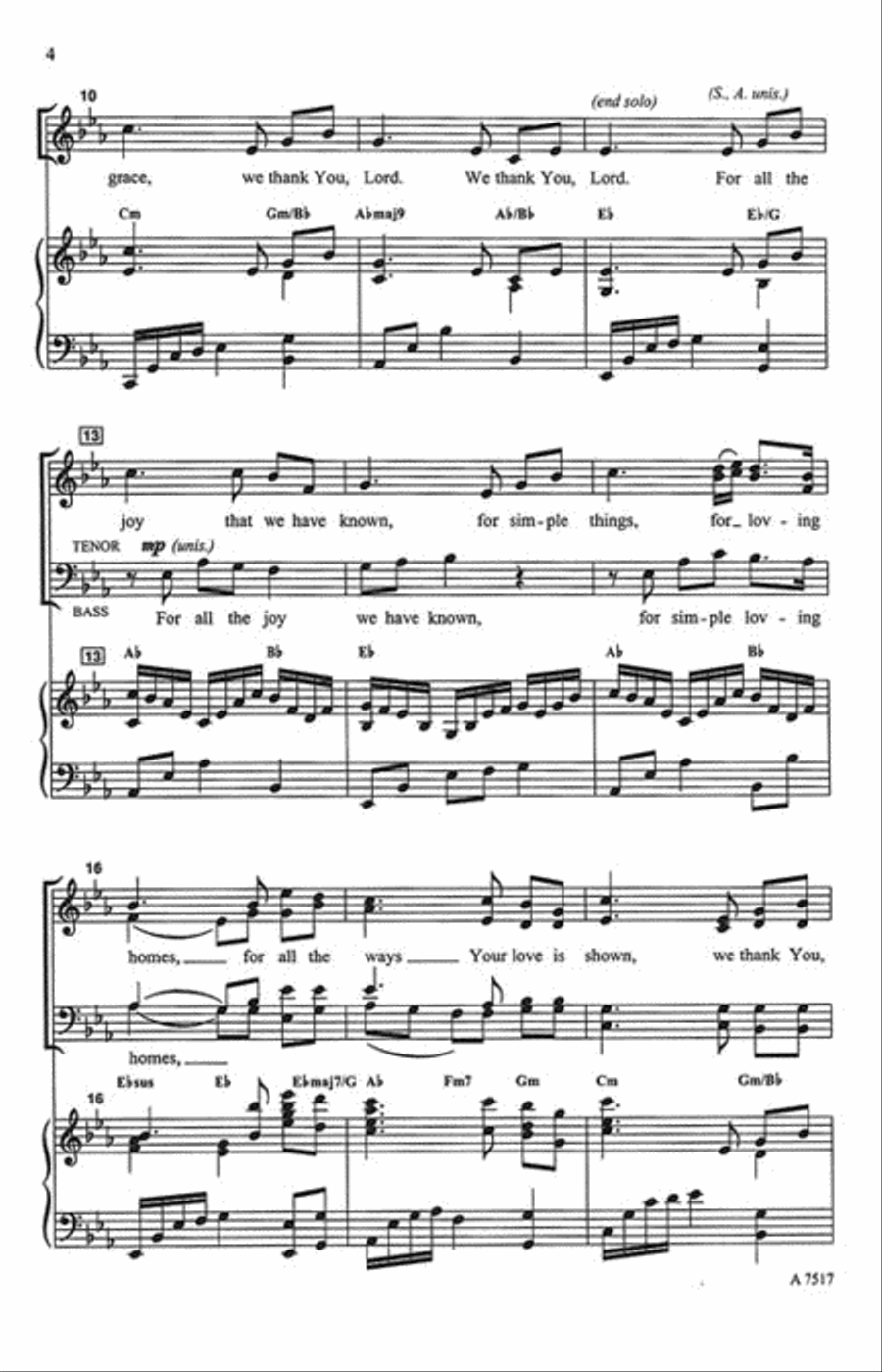 We Thank You, Lord 4-Part scores gallery preview page 3