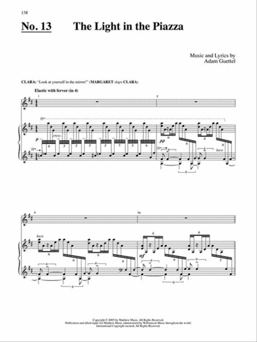 The Light in the Piazza Piano, Vocal scores gallery preview page 6