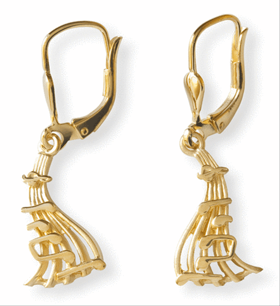 Gold-plated earrings : notes staff School and Community scores gallery preview page 1