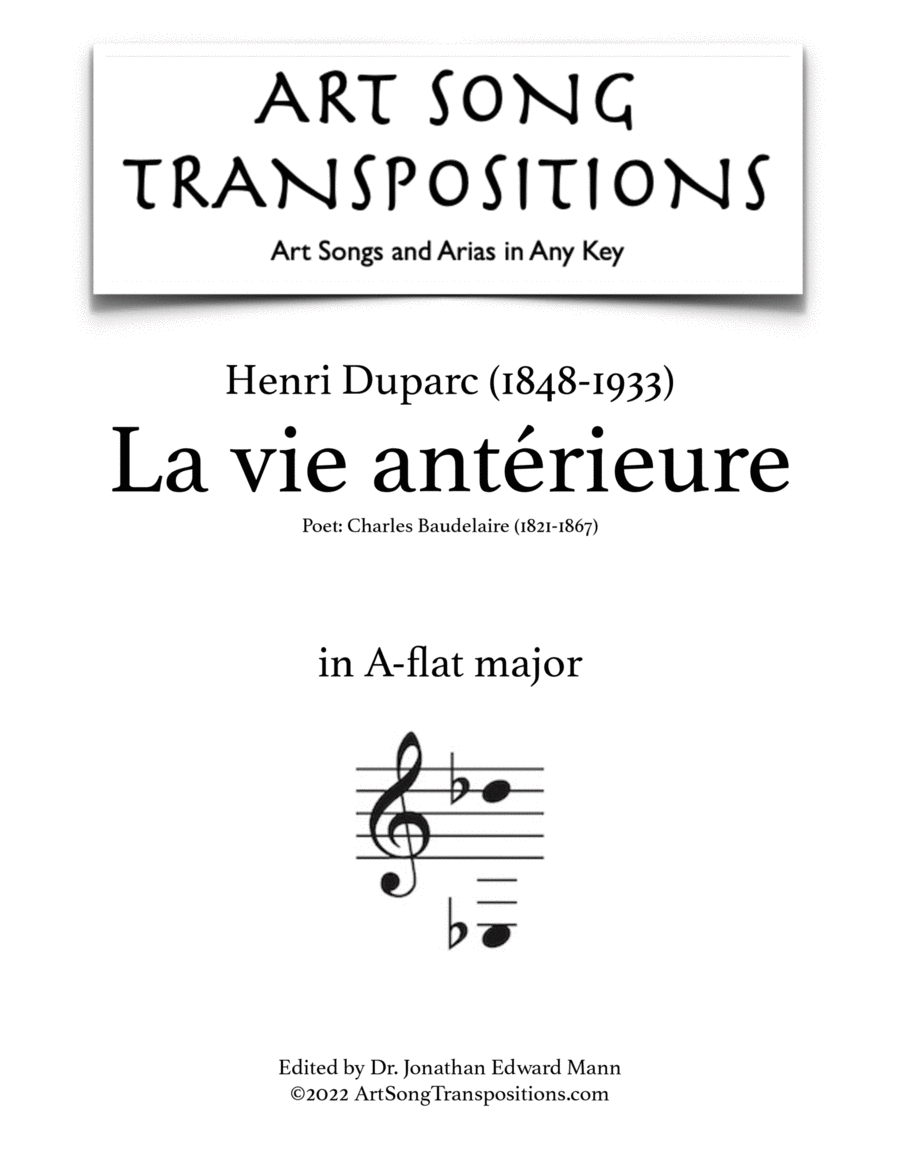 DUPARC: La vie antérieure (transposed to A-flat major)