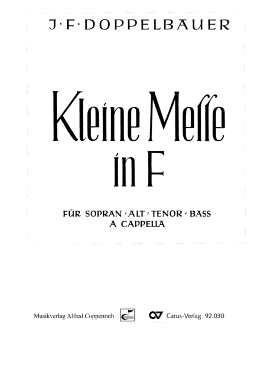 Kleine Messe in F 4-Part scores gallery preview page 2