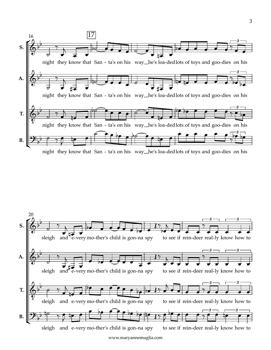 The Christmas Song (Chestnuts Roasting On An Open Fire) 4-Part scores gallery preview page 3