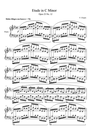 Book cover for Chopin Etude Op. 25 No. 12 in C Minor Ocean