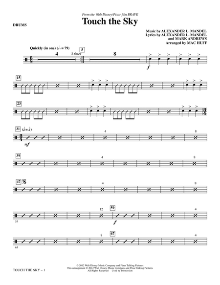 Touch The Sky (from Brave) (arr. Mac Huff) - Drums