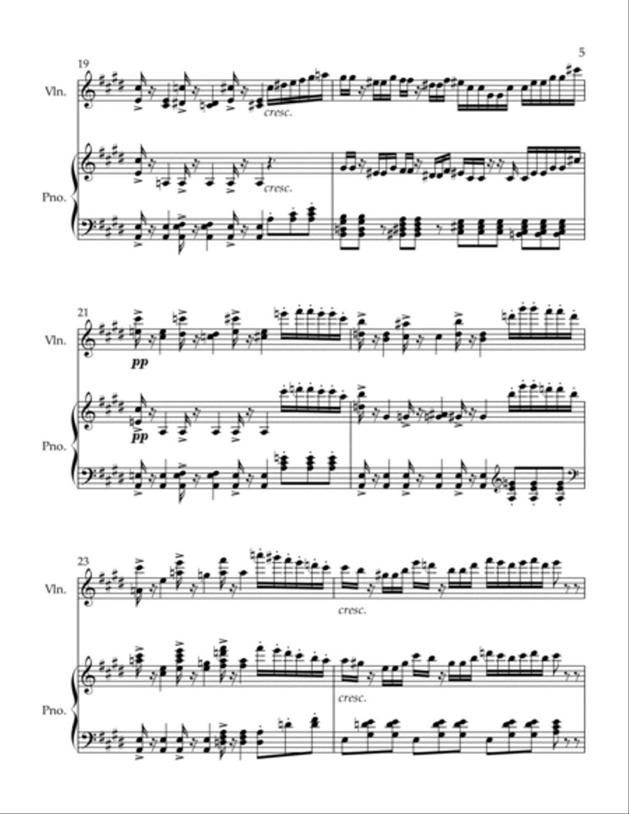 Adage Violin Solo scores gallery preview page 5