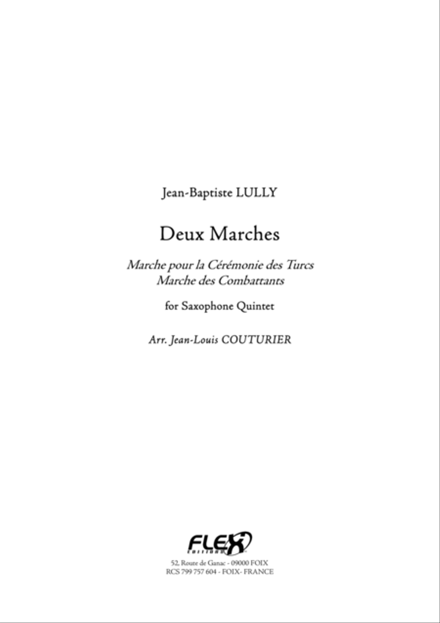 Deux Marches Tenor Saxophone scores gallery preview page 1
