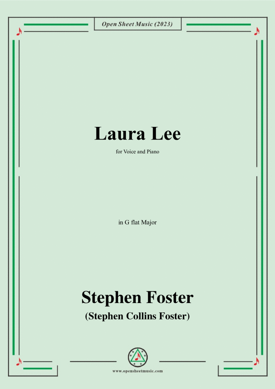 S. Foster-Laura Lee,in G flat Major Voice scores gallery preview page 1