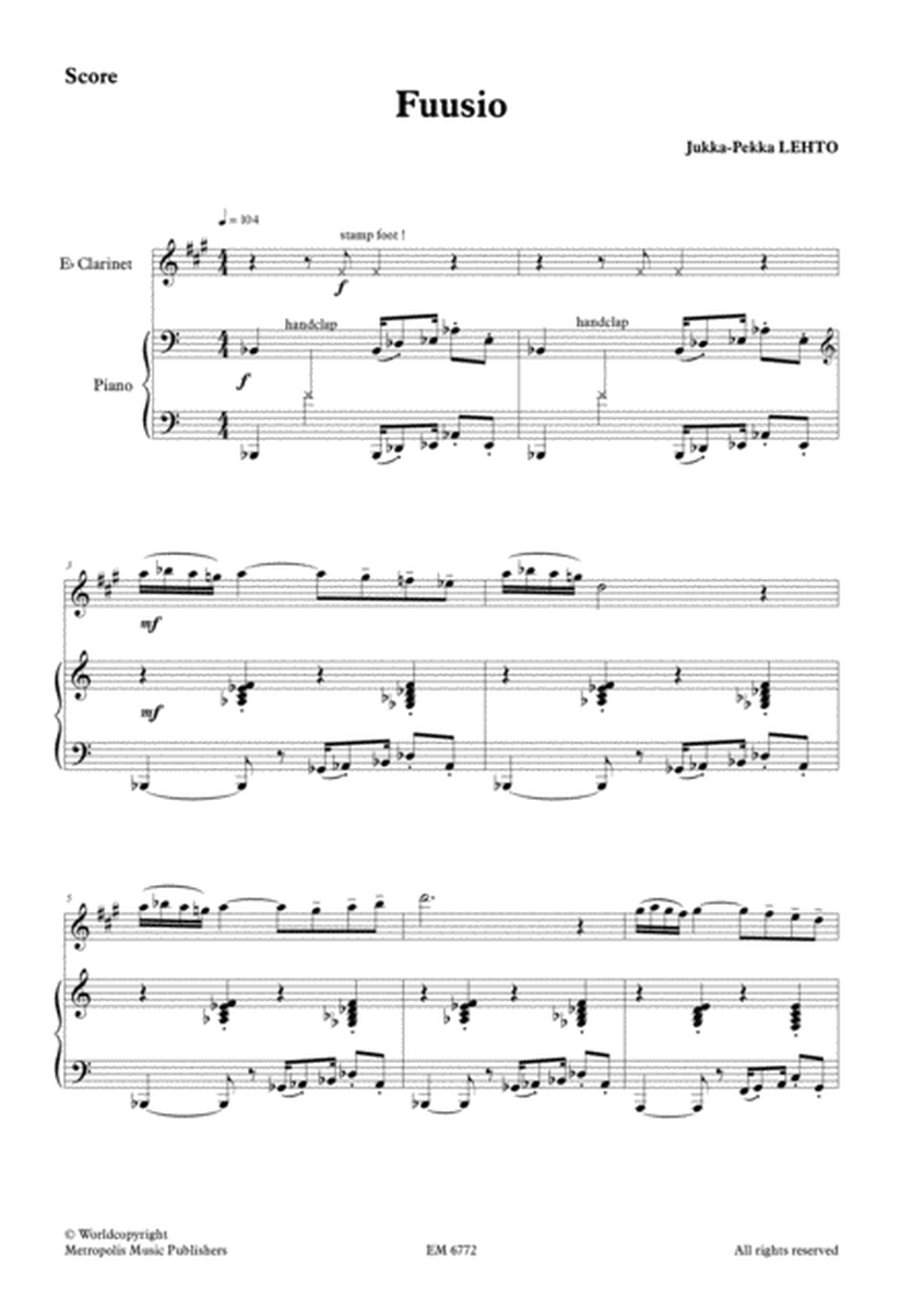 Fuusio for Clarinet and Piano