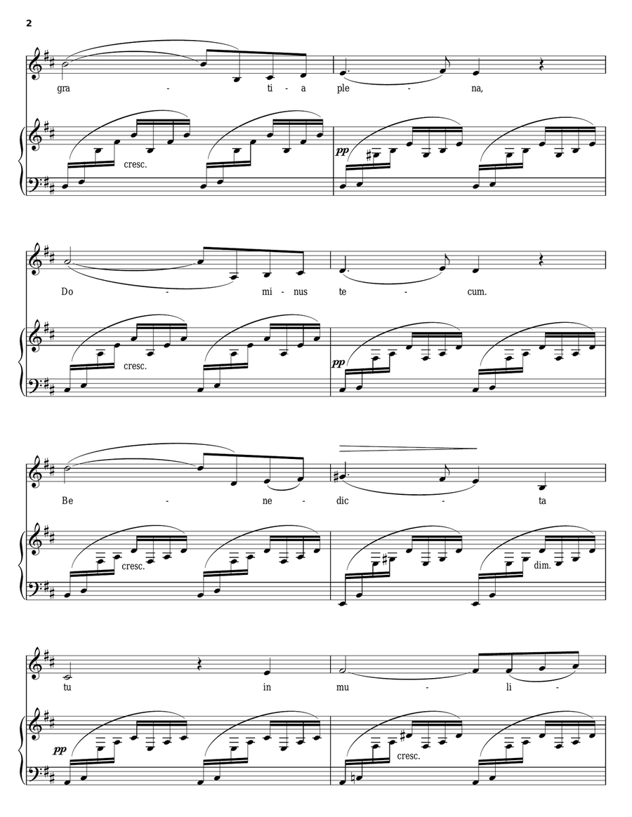 Ave Maria Voice scores gallery preview page 2
