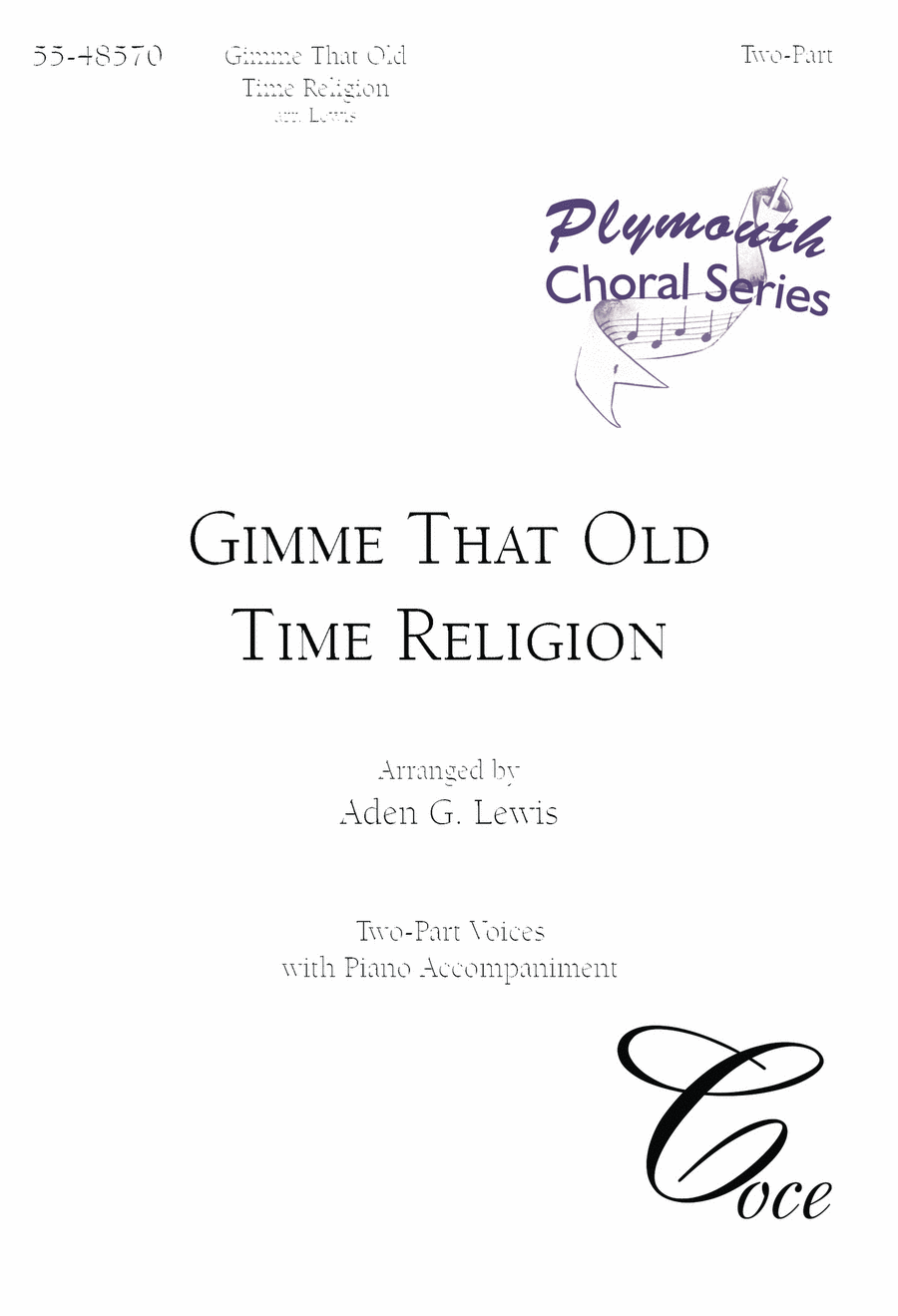 Gimme That Old Time Religion TB scores gallery preview page 1