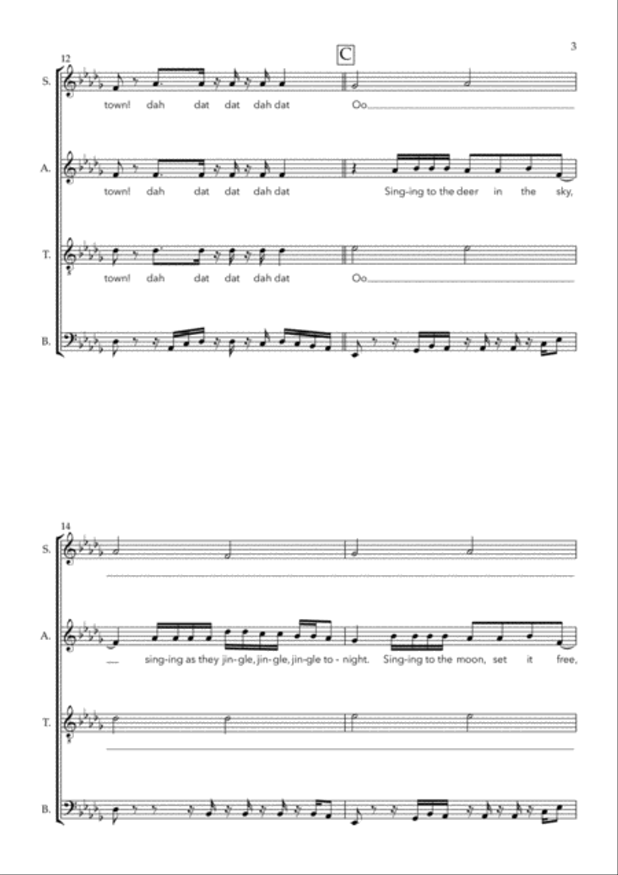Santa's Coming For Us 4-Part scores gallery preview page 3