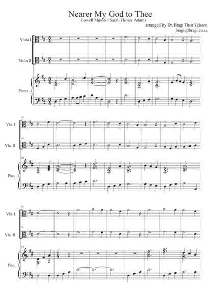 Nearer My God To Thee - Viola duet with Piano accompaniment image number null