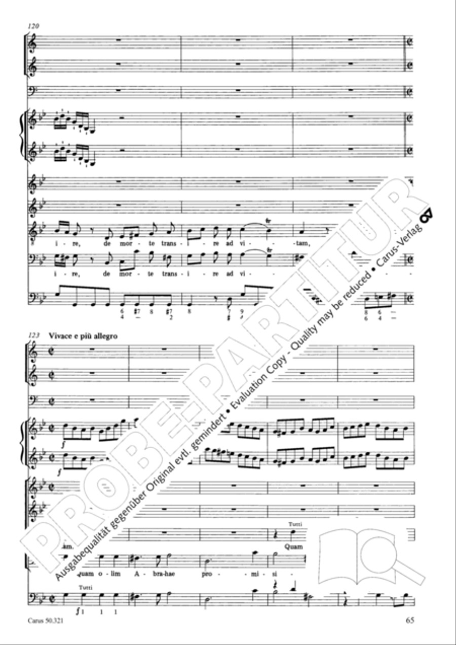 Requiem in C minor 4-Part scores gallery preview page 71