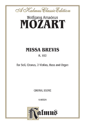 Book cover for Missa Brevis, K. 192