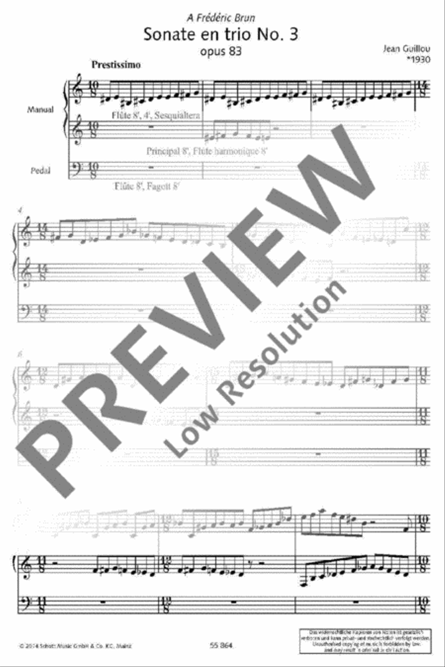 Sonate en trio No. 3 Sonate en trio No. 3 Organ scores gallery preview page 2