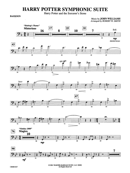 Harry Potter Symphonic Suite: Bassoon