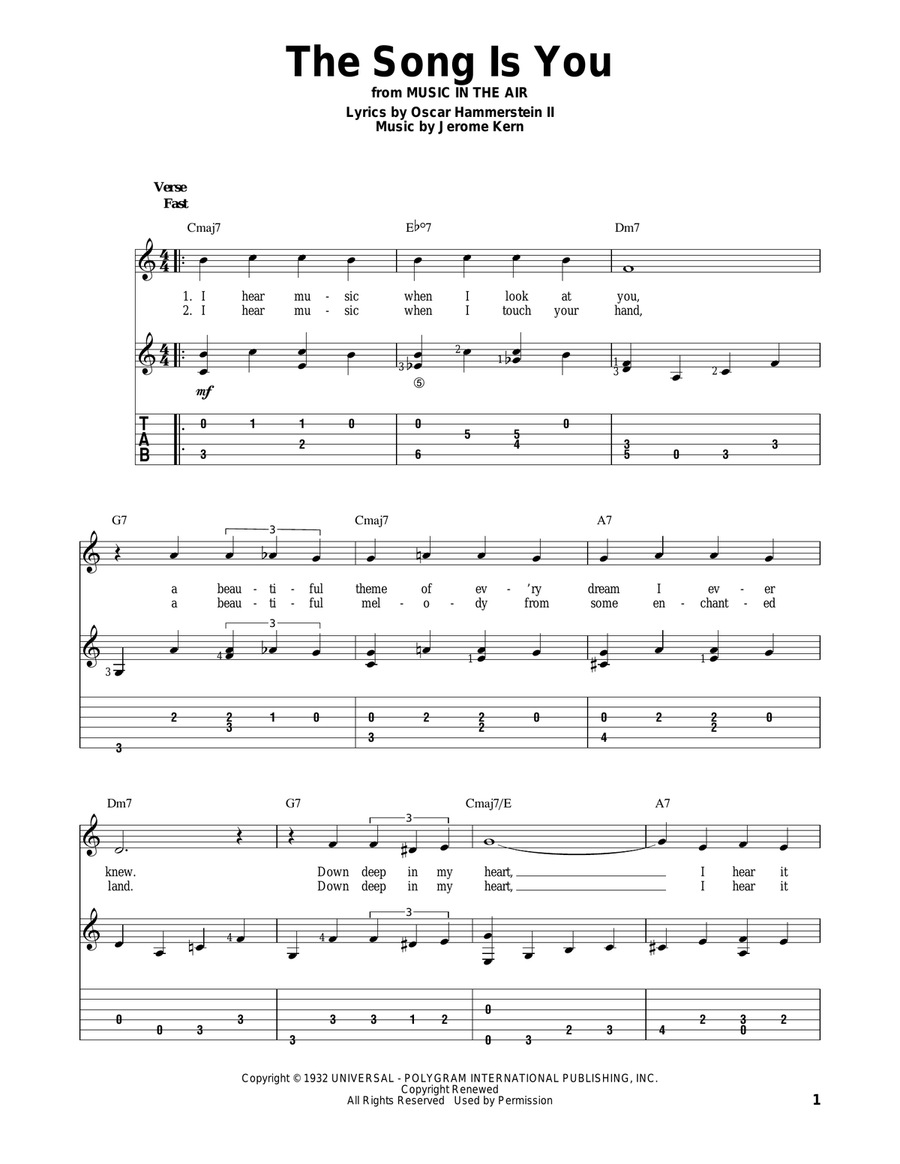 The Song Is You Guitar Solo scores gallery preview page 1