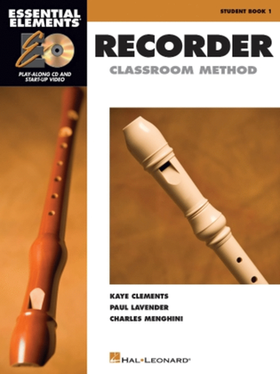 Book cover for Essential Elements for Recorder Classroom Method – Student Book 1