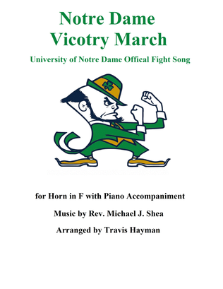 Book cover for Notre Dame Victory March - Horn in F