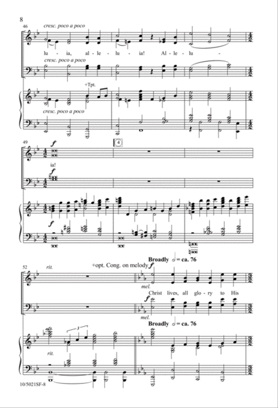 My Redeemer Lives! Alleluia! 4-Part scores gallery preview page 8