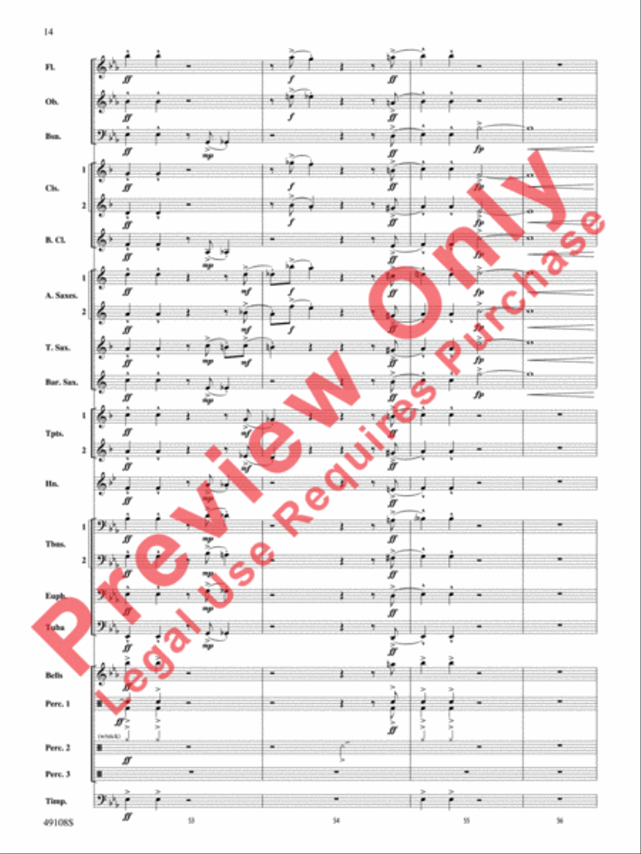 Tango for Two Left Feet Tango for Two Left Feet Concert Band scores gallery preview page 15