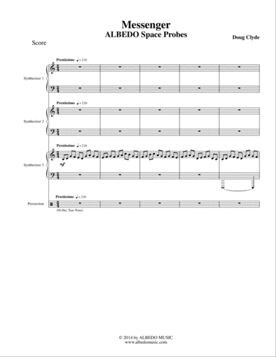 Messenger from Space Probes Drum Set scores gallery preview page 1
