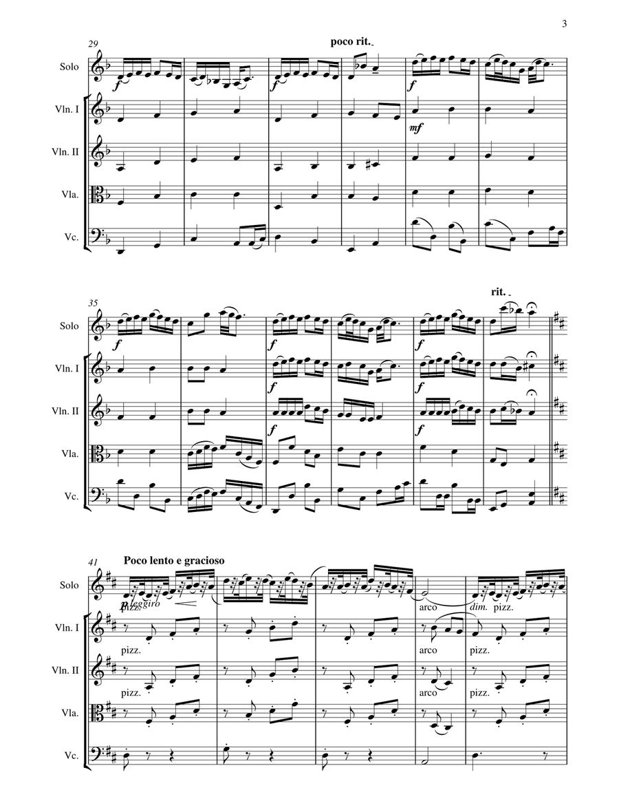 Dvorak Humoresque for Violin Solo with String Orchestra String Orchestra scores gallery preview page 3