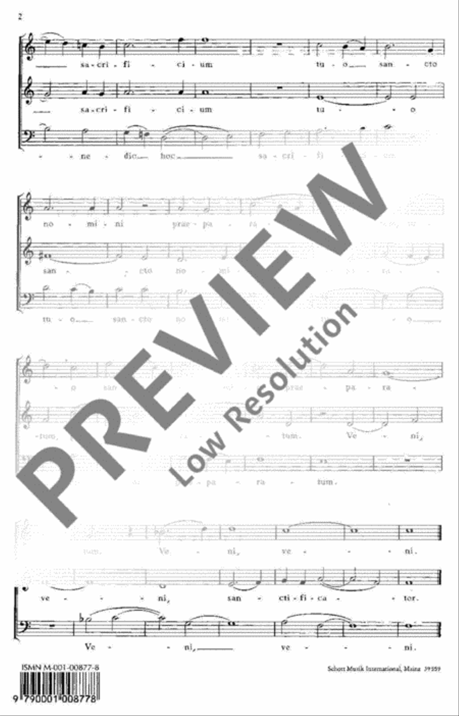 Motette zur Opferung Mixed Choir scores gallery preview page 3