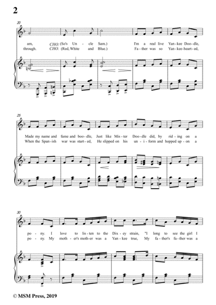 George M. Cohan-Yankee Doodle Boy,in F Major,for Voice and Piano image number null